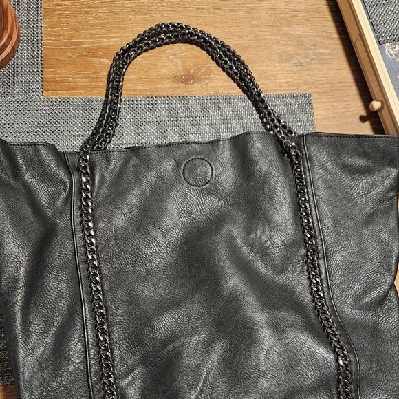 Phase 3 Black Tote with chain handles - Picture 2 of 3